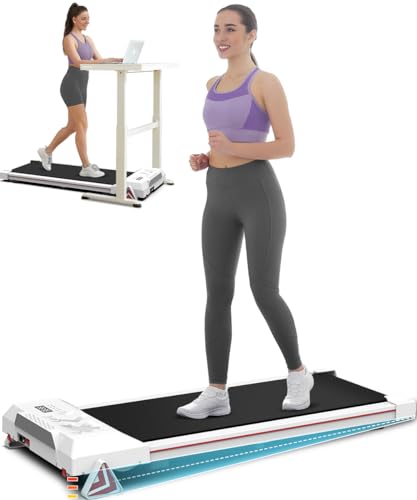 Redliro Walking Pad with Incline, Under Desk Treadmill for Home, Compact Walking Pad for Small Space
