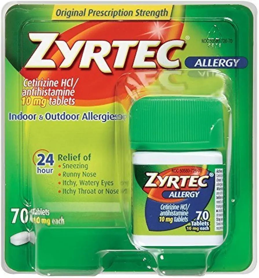 Zyrtec Allergy Relief Tablets, 70 Count by Zyrtec - Kansas Nuitrition - HNZSDS