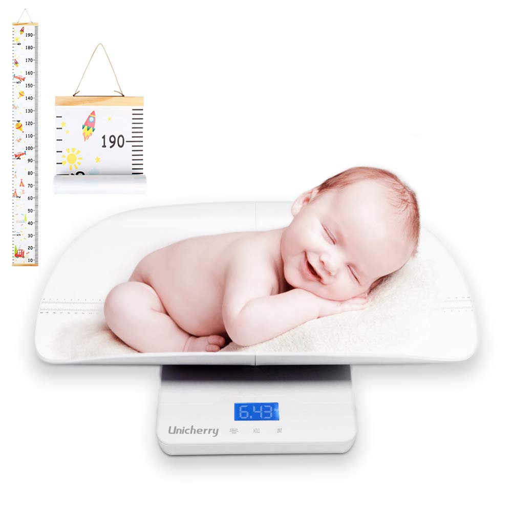 Unicherry Bluetooth Baby Scale, Toddler Scale, Multifunction Pet and Infant Scale with 4 Measuring Modes, Baby Weight Scale with App