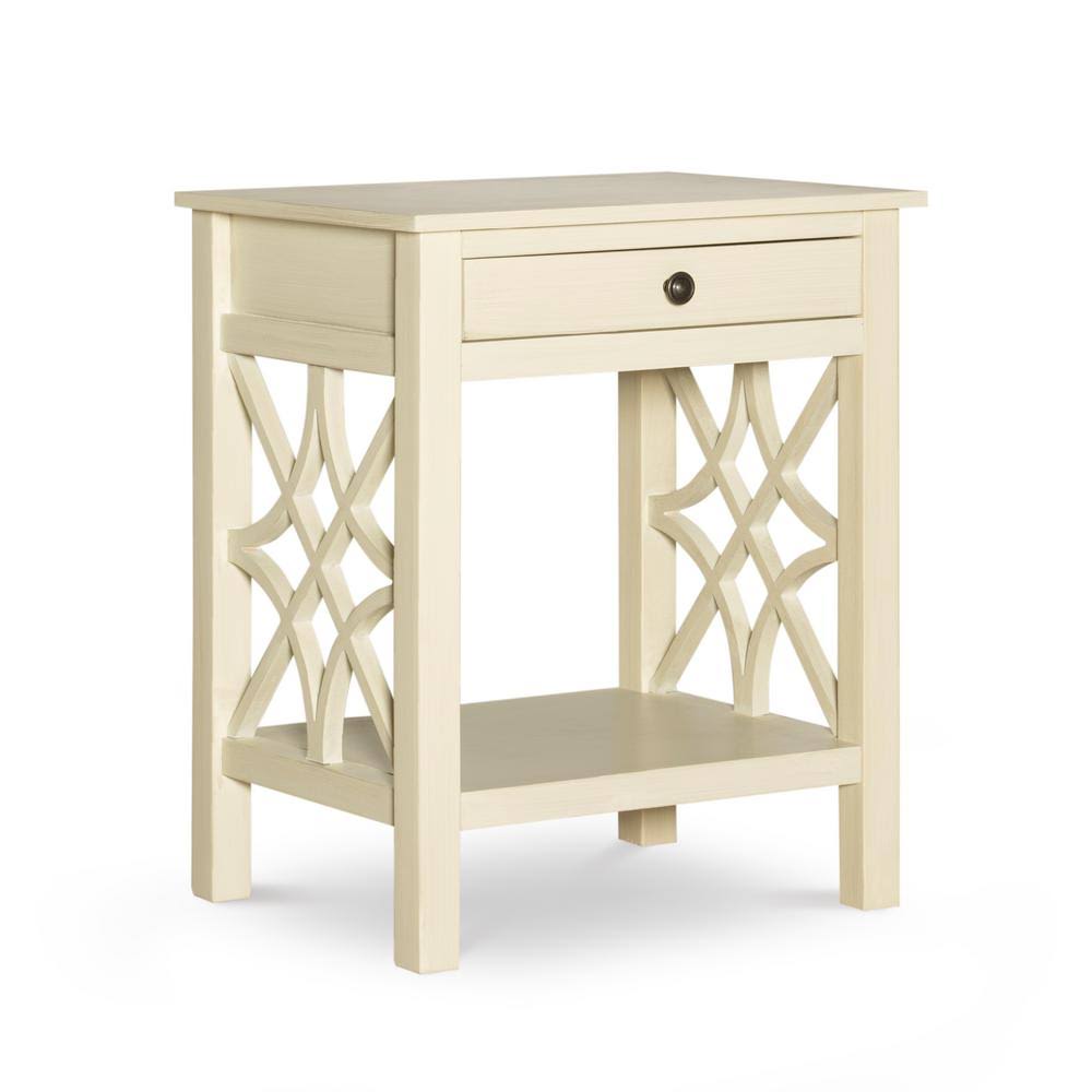 Linon Home Decor Sloane Antique White End Table