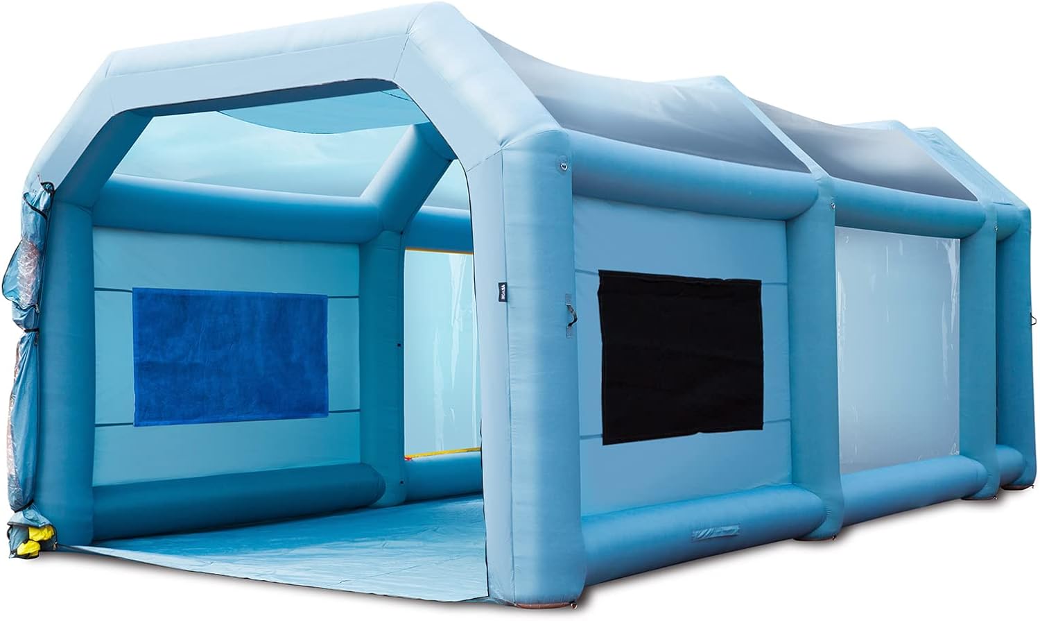VEVOR 28x16x11ft Inflatable Paint Booth, Inflatable Spray Booth, High Powerful 750W+950W Blowers Spray Booth Tent
