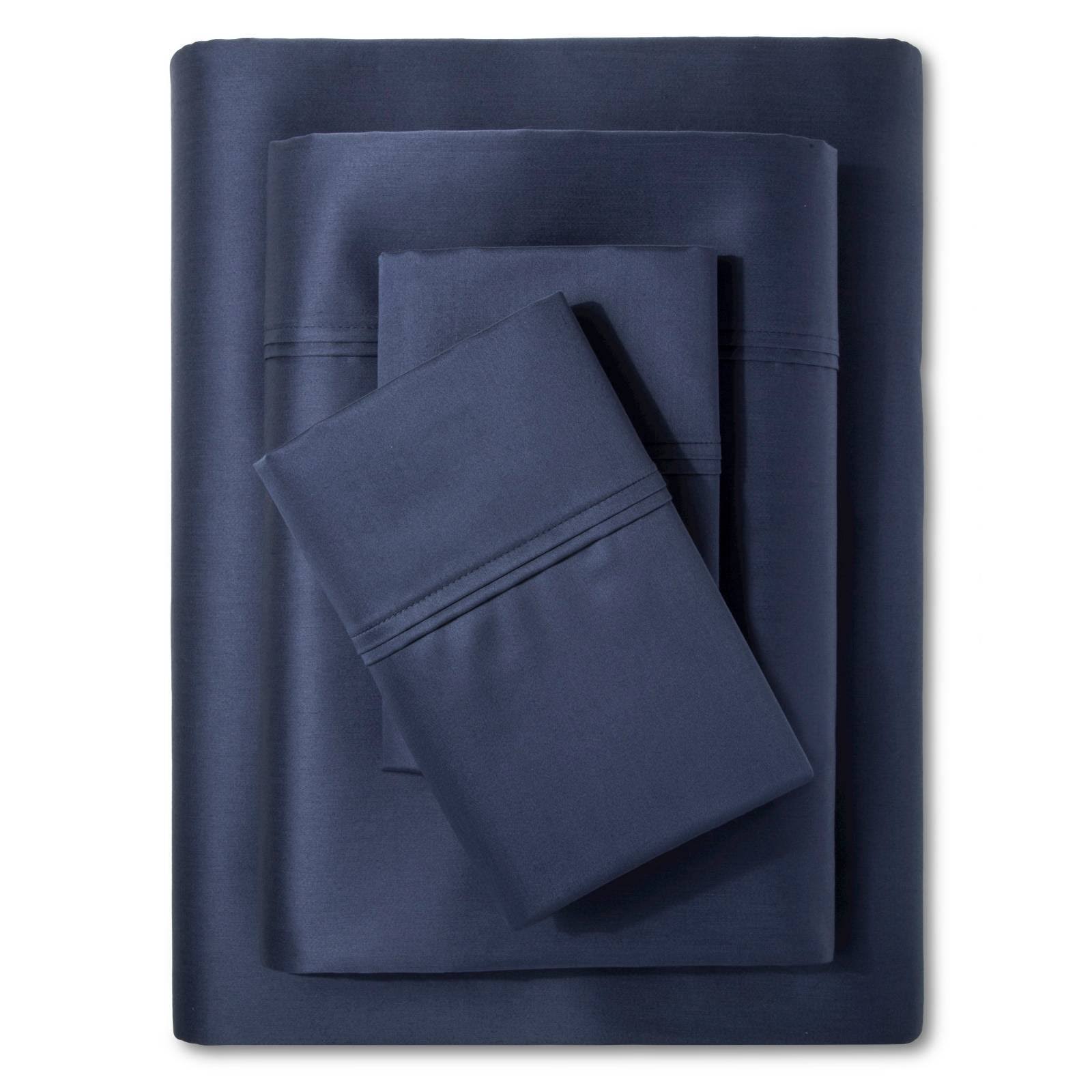 Threshold Performance Sheet Set California King Metallic Blue 400 Thread Count Thre