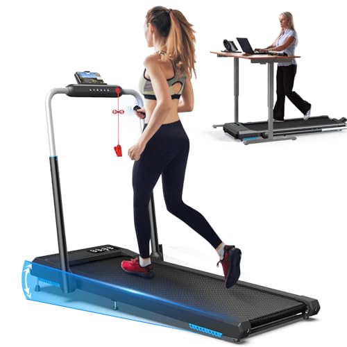 6% Incline Walking Pad Treadmills, Under Desk Treadmill 330lb Capacity for Home Small Space