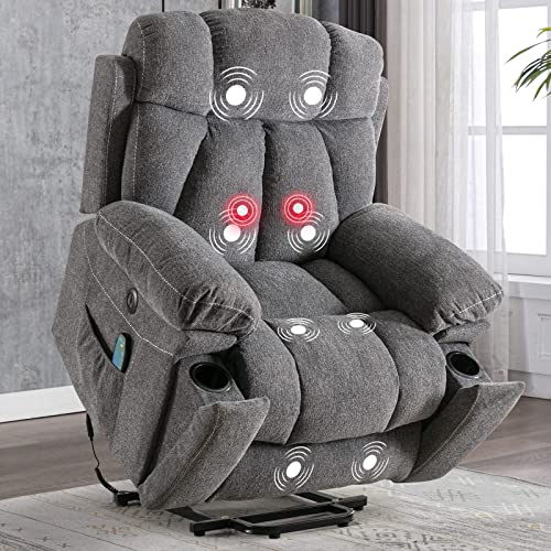 CANMOV Large Power Lift Recliner Chair with Massage and Heat for Elderly