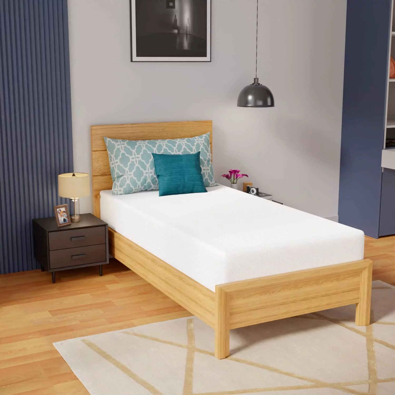 10 Inch Memory Foam Mattress Twin Mattress Wave Comfort Foam Mattress CertiPUR-US Certified,Removable Soft Cover, mattresses for Bed Frame, Bunk Bed