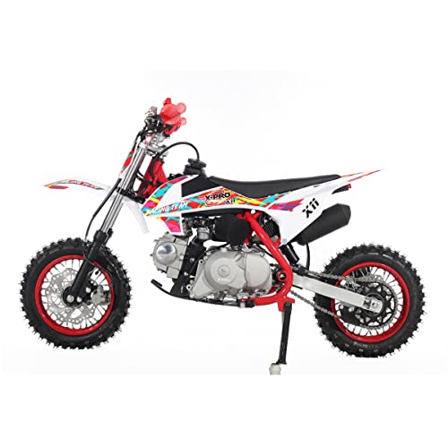 X-PRO 110cc Dirt Bike Gas Dirt Bike Pit Bikes Youth Dirt Pitbike with Automatic Transmission, 10"/10" Tires! (Blue)