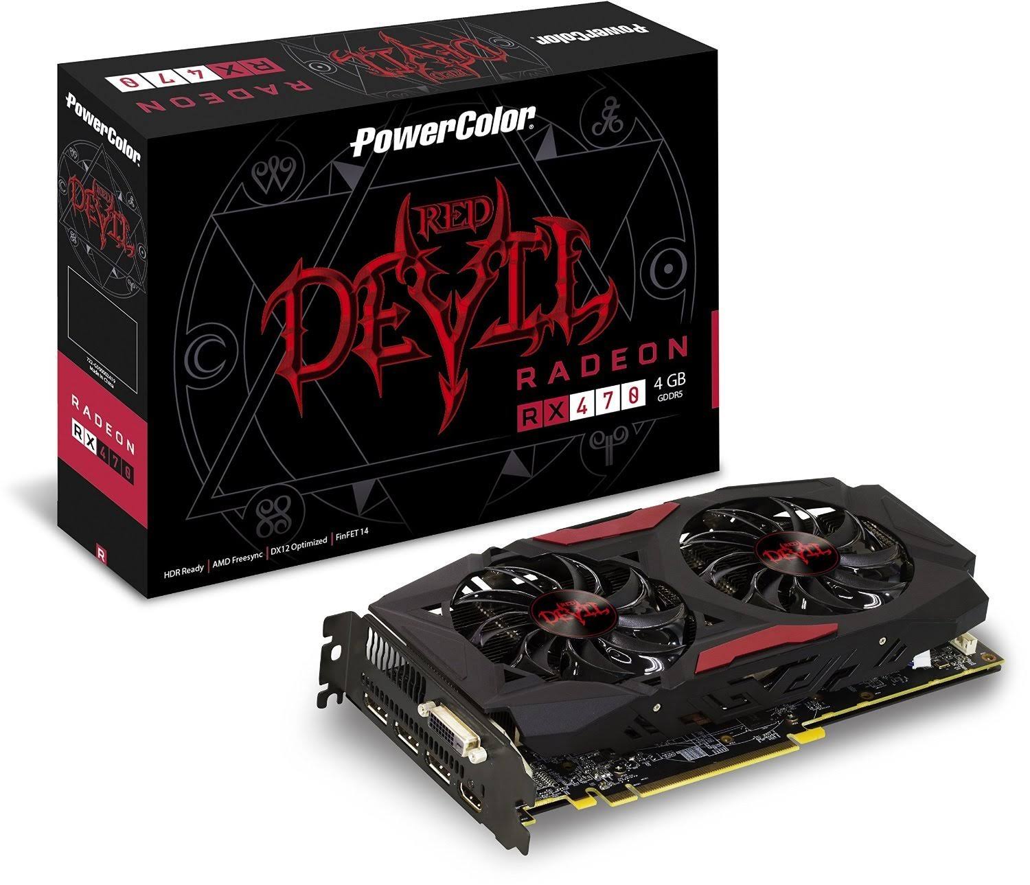 POWERCOLOR Radeon RX 470 Red Devil OC 4GB GDDR5 Video Card