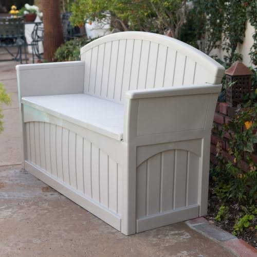 Suncast Ultimate 50-Gallon Resin Patio Storage Bench - PB6700, Size: 52-3/4 in. W x 21 in. D x 34-1/2 in. H, Brown
