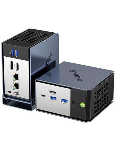 GMKtec Mini PC AMD Ryzen 7 5825U (Turbo 4.5GHz) Dual NIC 2.5G Gaming Desktop Computers 16GB DDR4 512GB SSD Dual LAN 2.5G/ WiFi 6E, USB3.2, USB-C