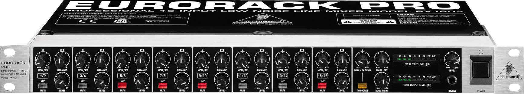 Behringer Eurorack Pro RX1602 Line Mixer