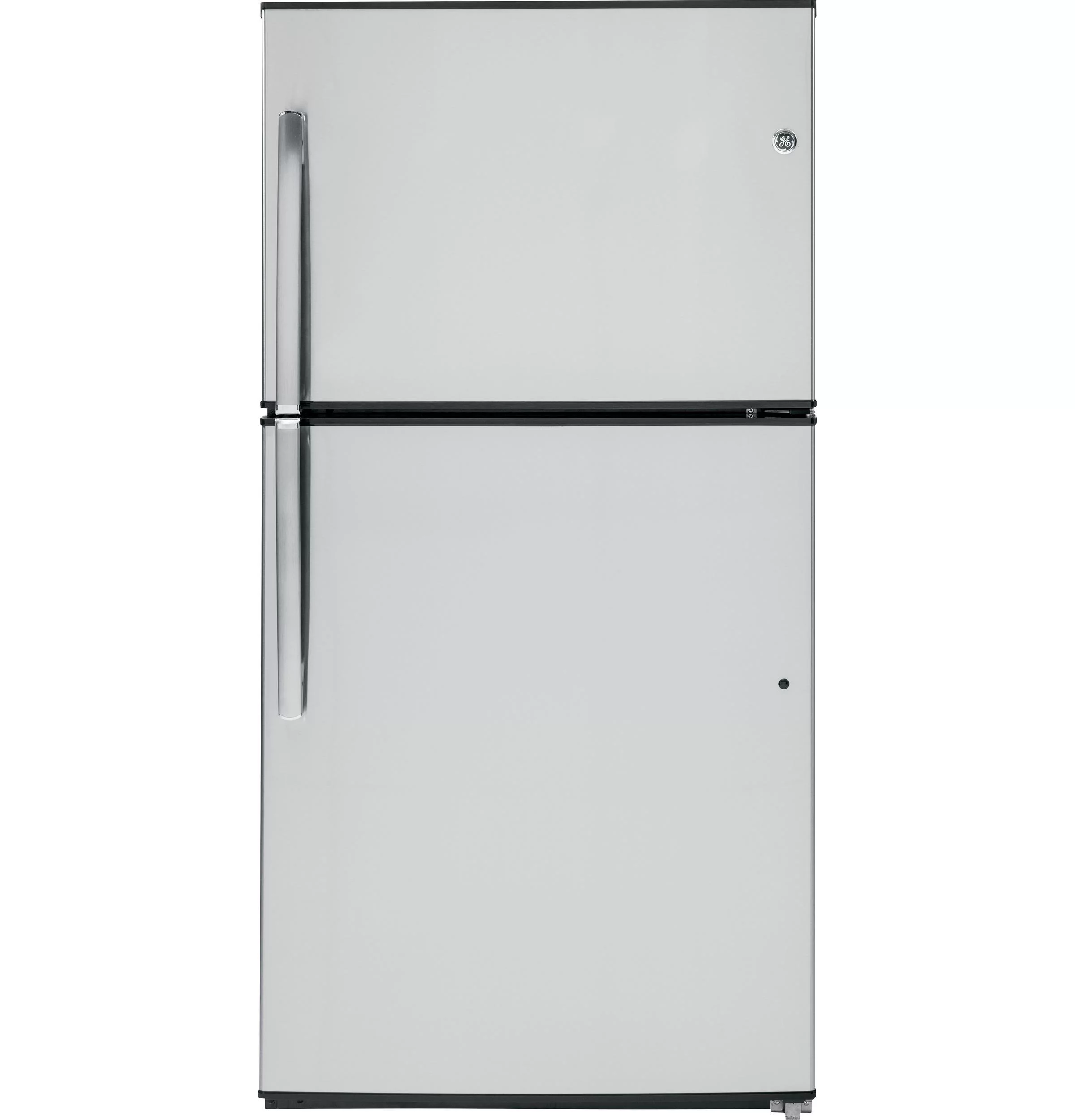 GE Appliances GTE21GSHSS 33 Inch Freestanding Top Freezer Refrigerator Stainless Steel