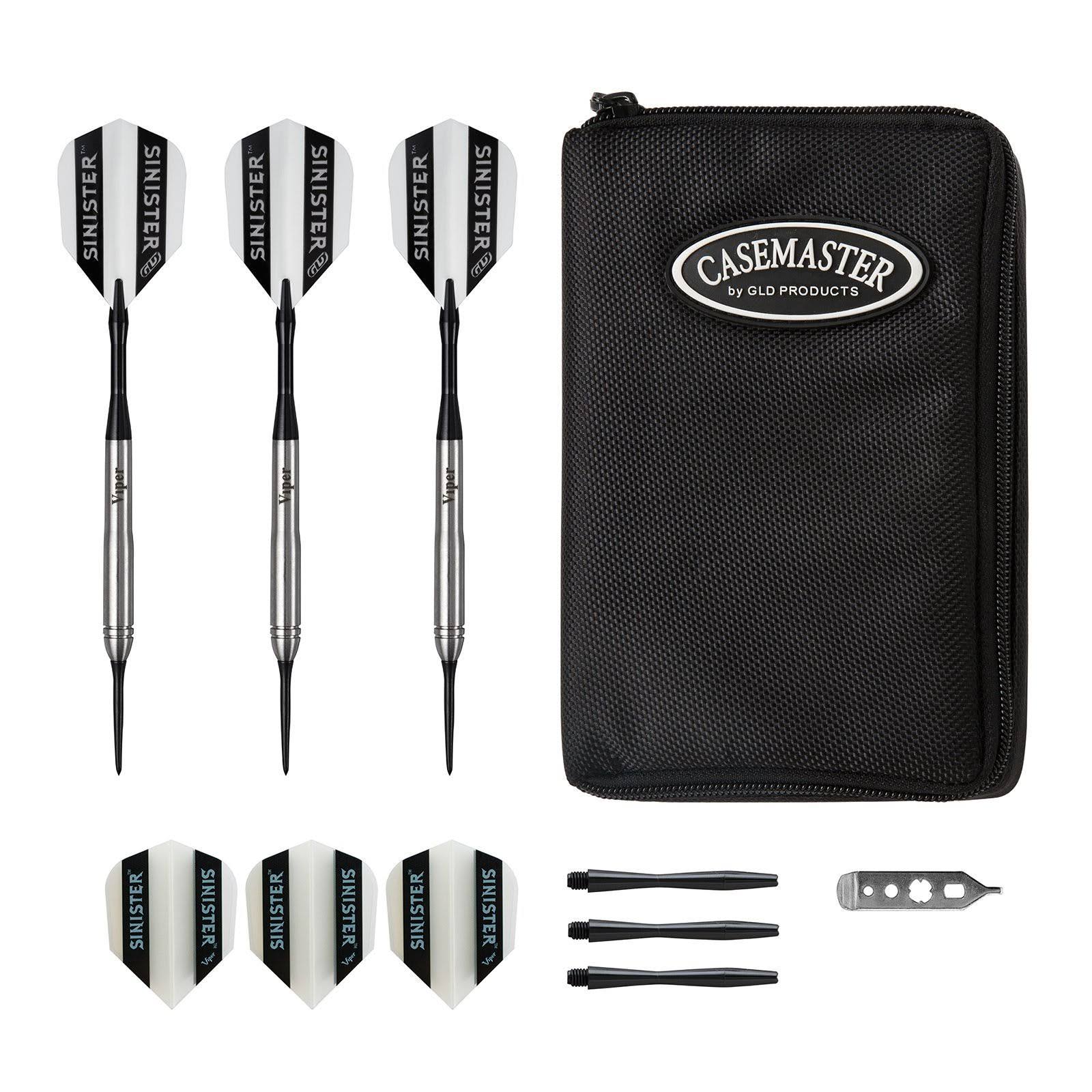 Viper Sinister Steel Tip Darts and Casemaster Select Dart Case Blue