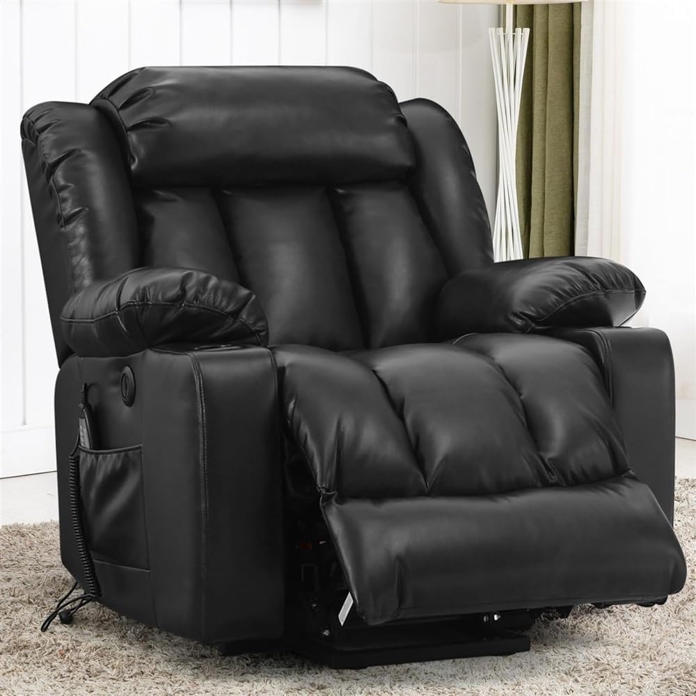 Lazy Boy Recliner Chair Power Lift Rocker Massage Heat Elderly Ergonomic Single Lounge Sofa Home Theater Seating