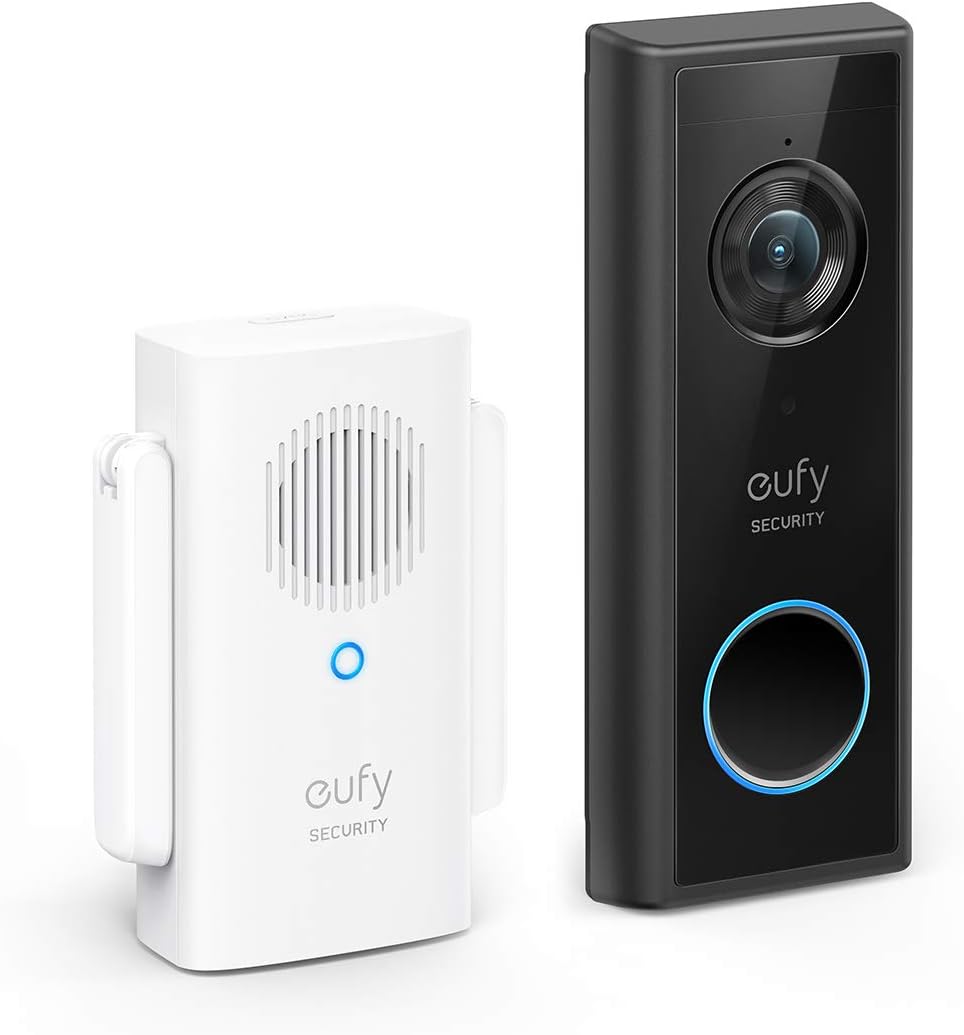 eufy Security, Battery Video Doorbell Kit, Wire-Free Doorbell, Free Wireless Chime, Wi-Fi Connectivity, 1080p-Grade Resolution, No Monthly Fees