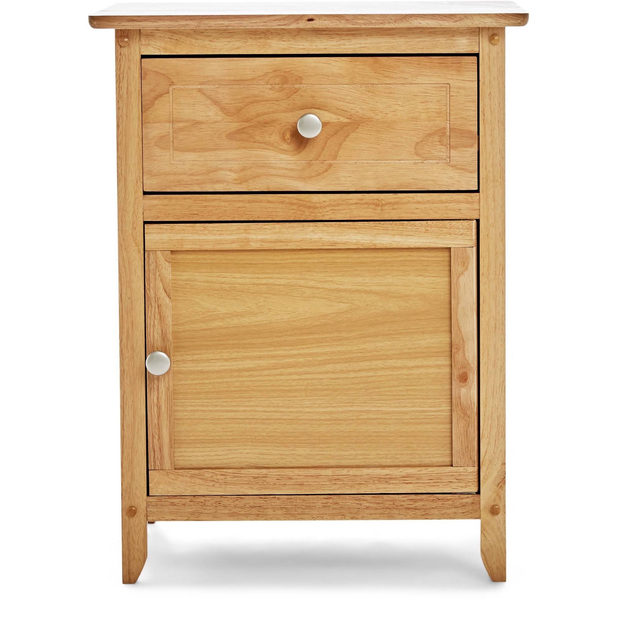 ClickDecor Alcott Side Table with Single Drawer and Storage Cabinet - Brown