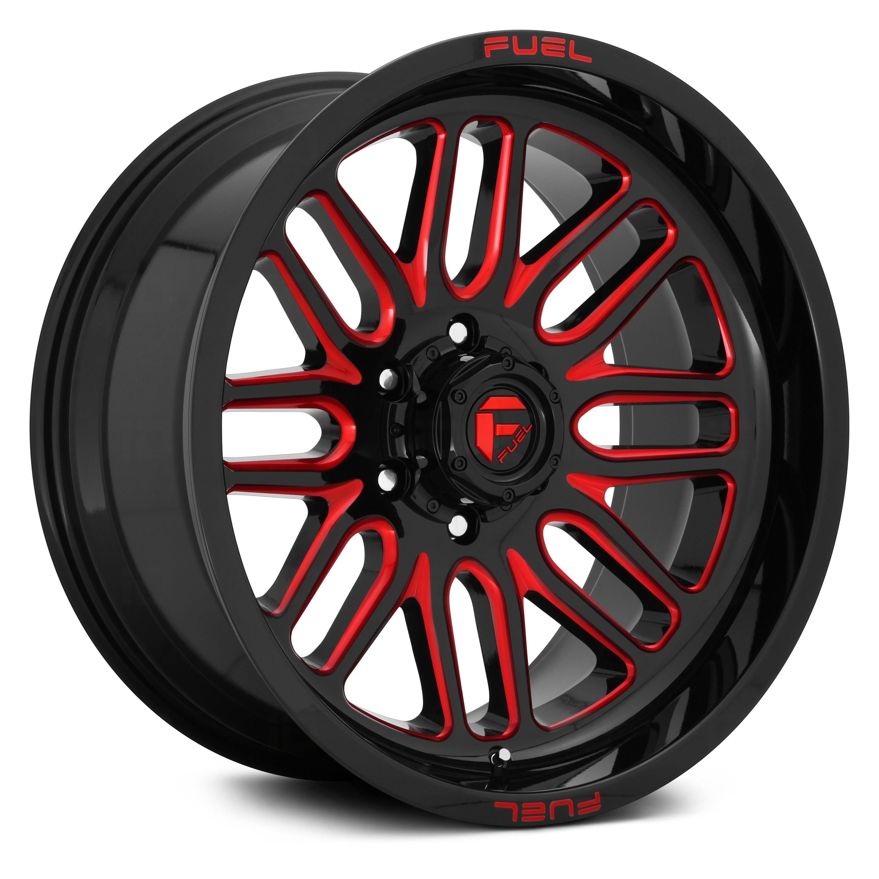 Fuel D663 Ignite Wheel 22x12 6x135 -43mm Gloss Black Red Tinted Clear