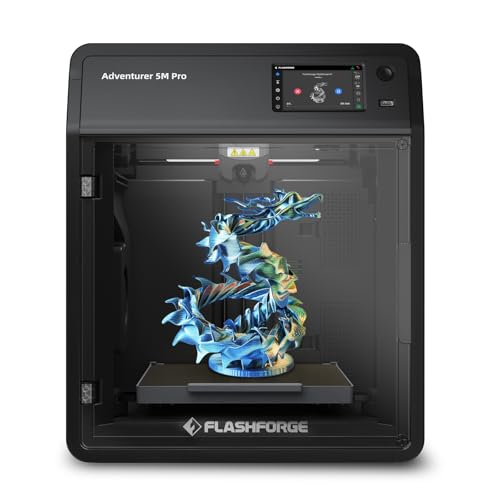 FLASHFORGE Adventurer 5M Pro 3D Printer, 600mm/s High Speed FDM Printer with Fully Auto Leveling, Quick Detachable 280°C Nozzle Bundle