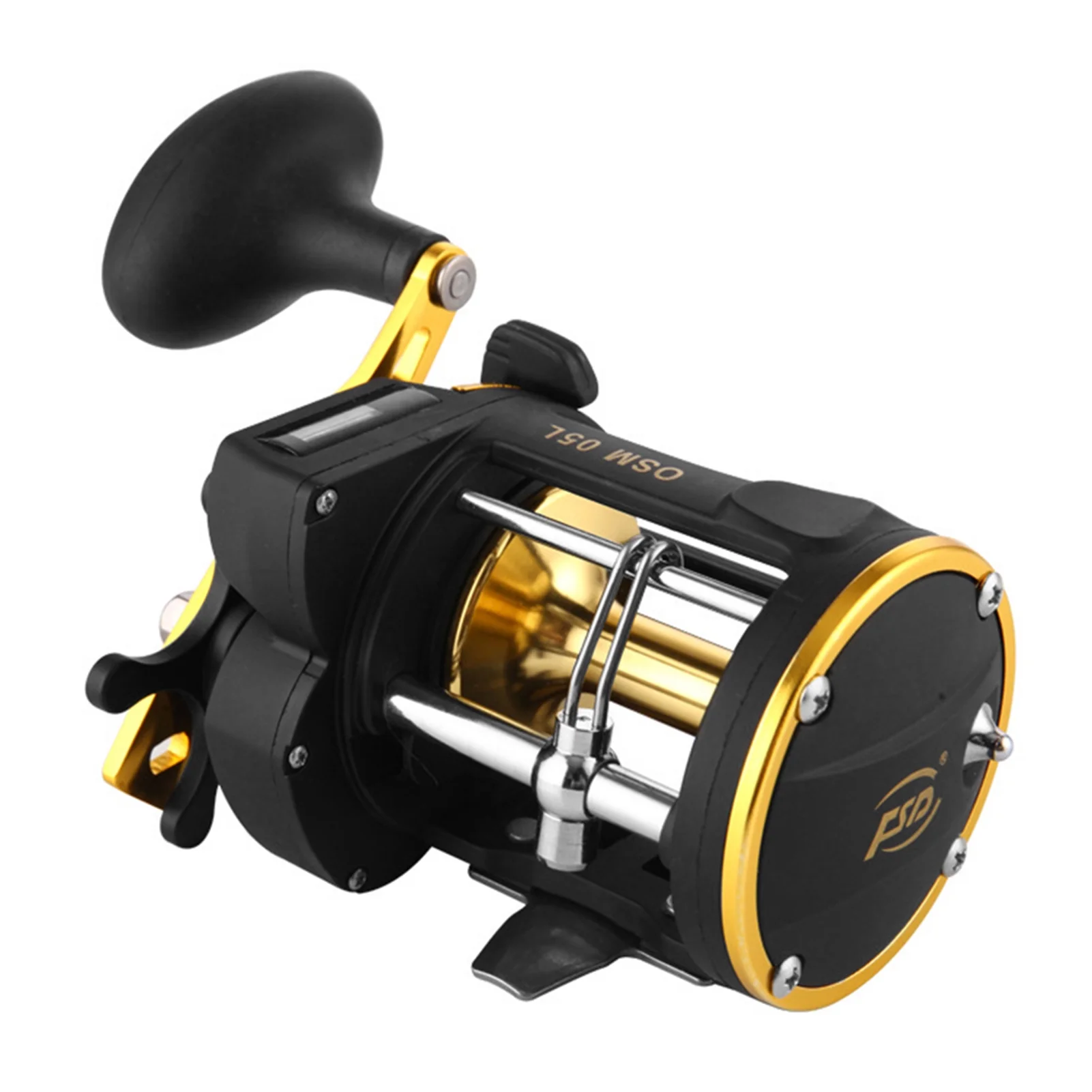 Walmeck Full Metal Trolling Fishing Reels Right Hand Drum Wheel Boat Sea Fishing Reel