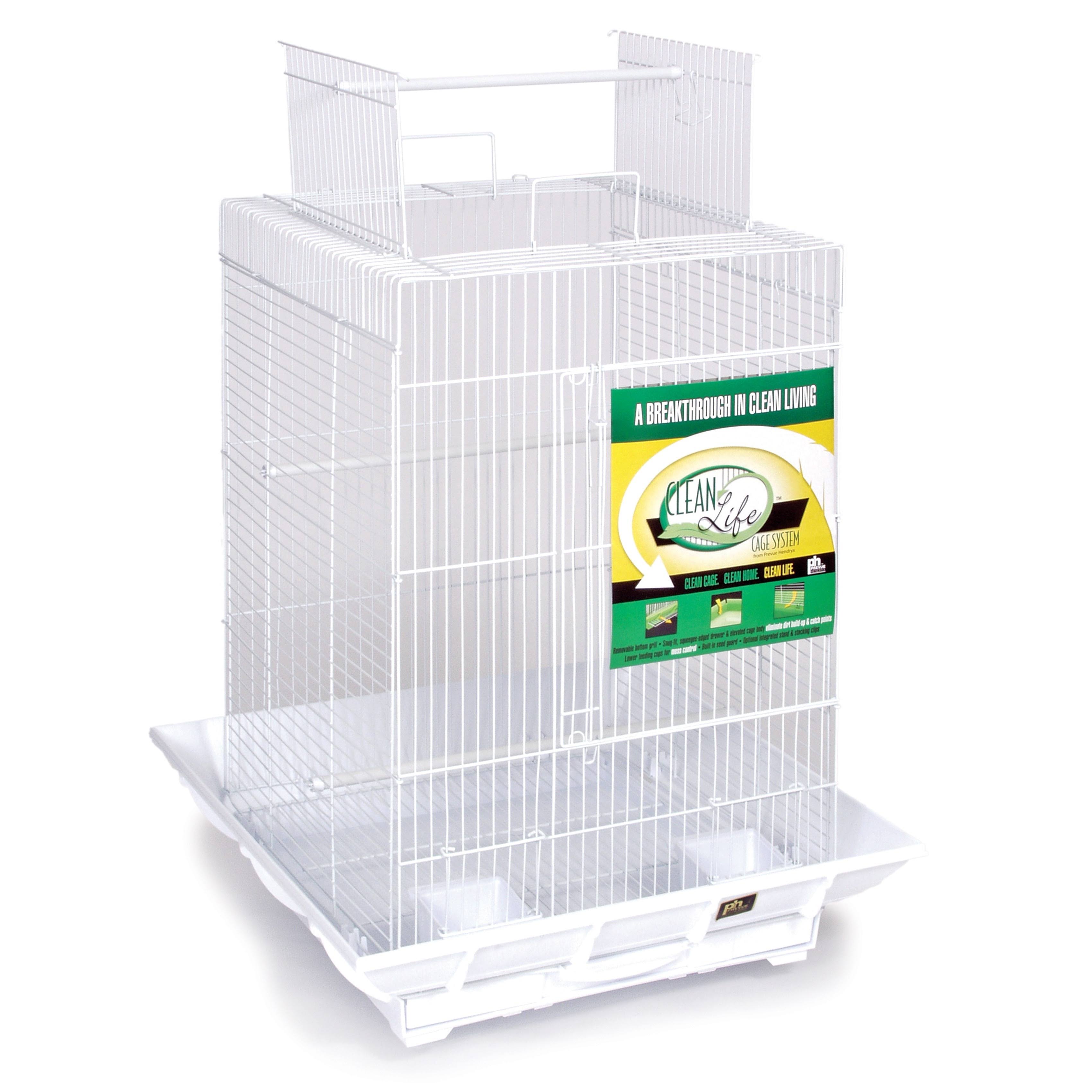 Prevue Hendryx Clean Life Play Top Bird Cage - White