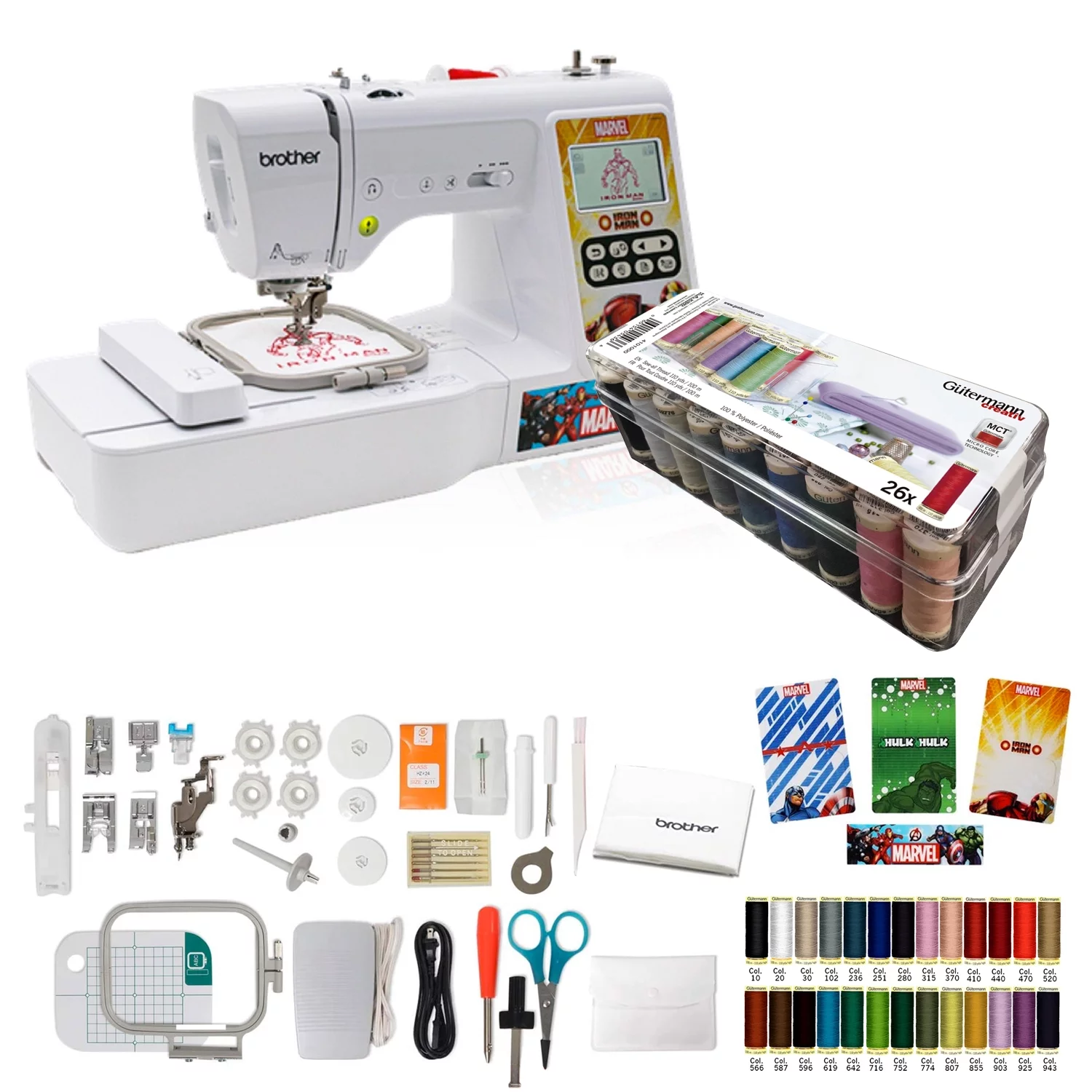 Sewing Starter Kit - Brother LB5000M Computerized Sewing & Embroidery Machine + 26 Gutermann Sewing Thread 100m Spools