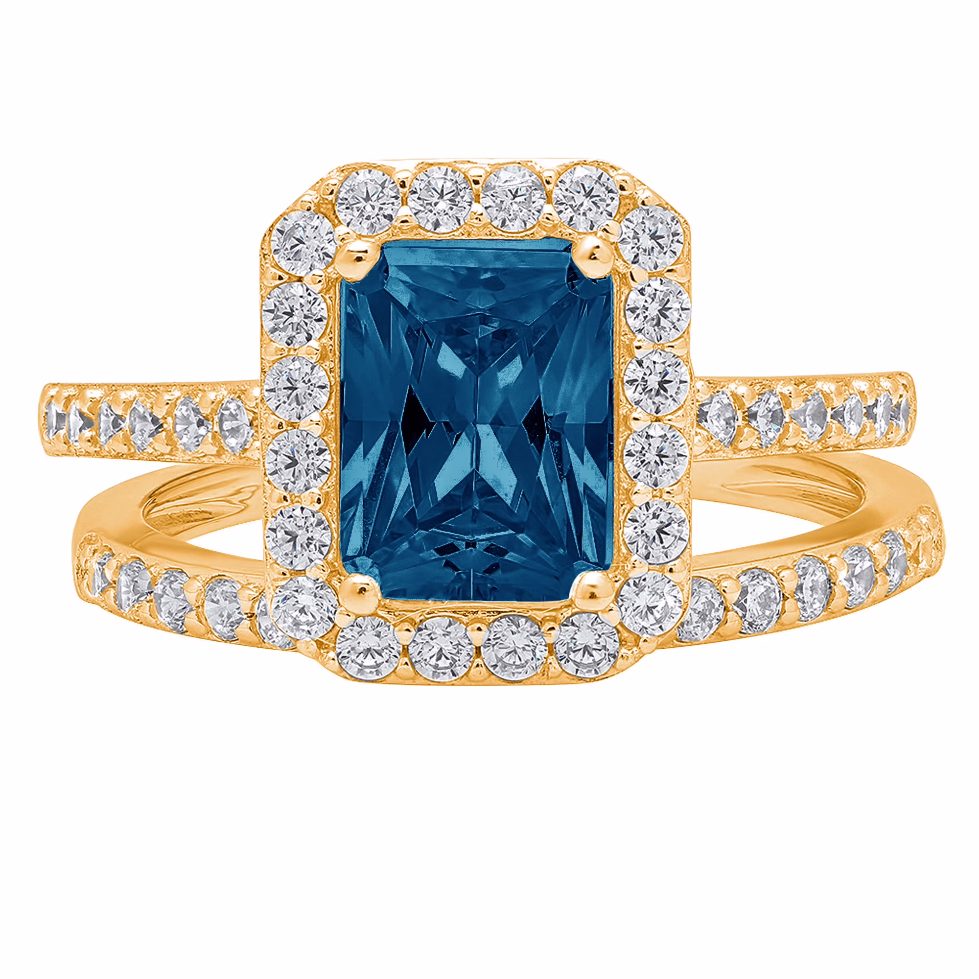 3.39ct round cut natural london blue topaz 14k white gold engraving wedding anniversary engagement bridal ring band set size 8