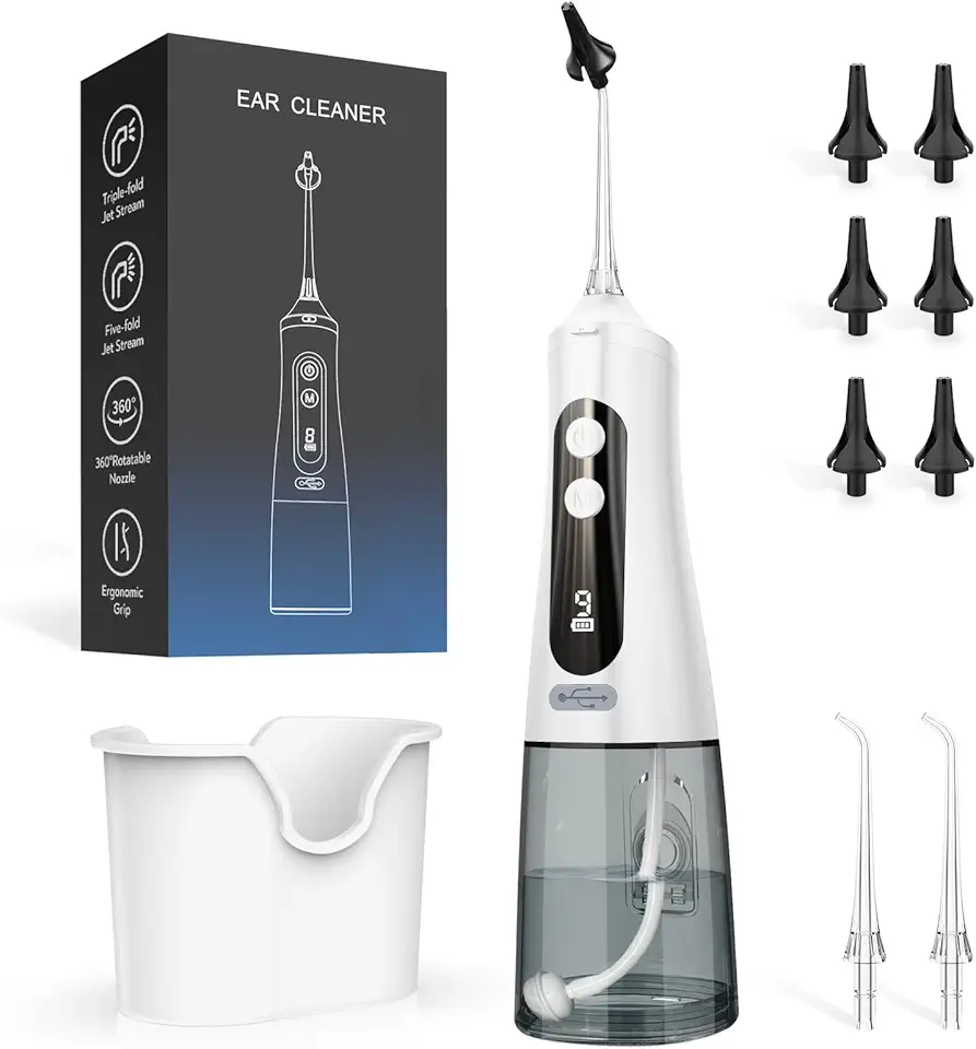 Ear Wax Removal, 9 Water Pressure Modes, Ear Irrigation Flushing System, Ear Cleaner
