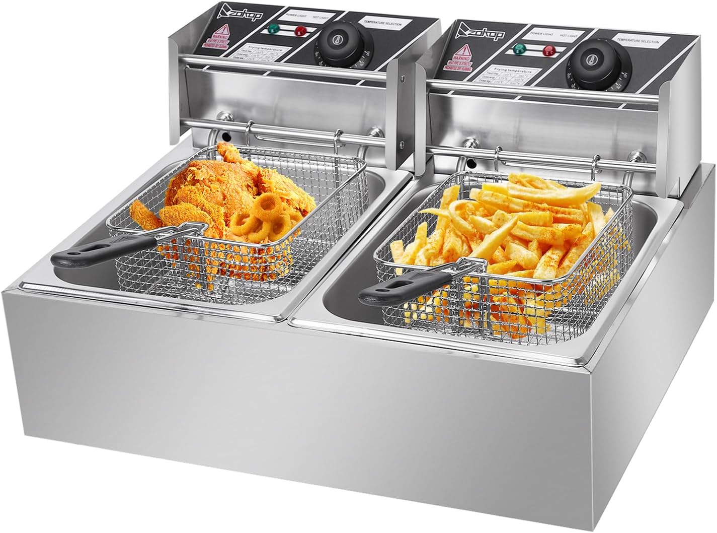 Electric Deep Fryer with Basket for Home Use, 12.7QT/12L Large Deep Fryer with Temperature Control, Commercial Fryer for Home, Commercial Kitchen
