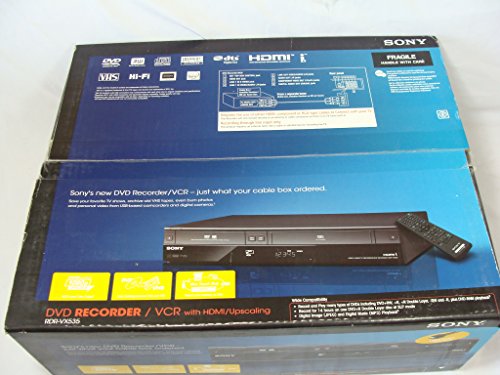 Sony RDR-VX535 DVD Recorder & VCR Combo Player with 1080p HDMI Upscaling and Bonus HDMI Cable