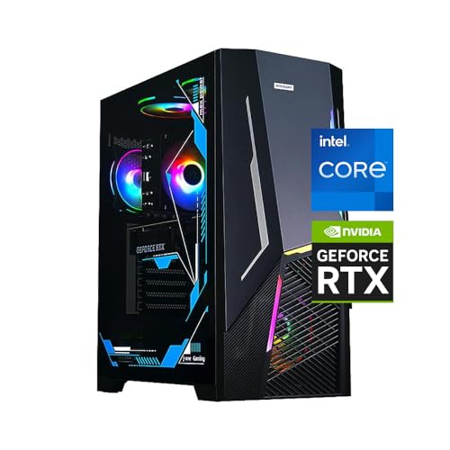 Gaming PC Desktop – Intel Core i5 12400F 2.5 GHz, NVIDIA RTX 3060, 1TB NVME SSD, 16GB DDR4 RAM 3200, 650W PSU, Bluetooth, Wi-Fi 6