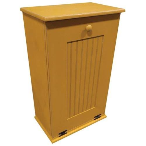 Sawdust City Wooden Trash Bin, Antique Gold - Large