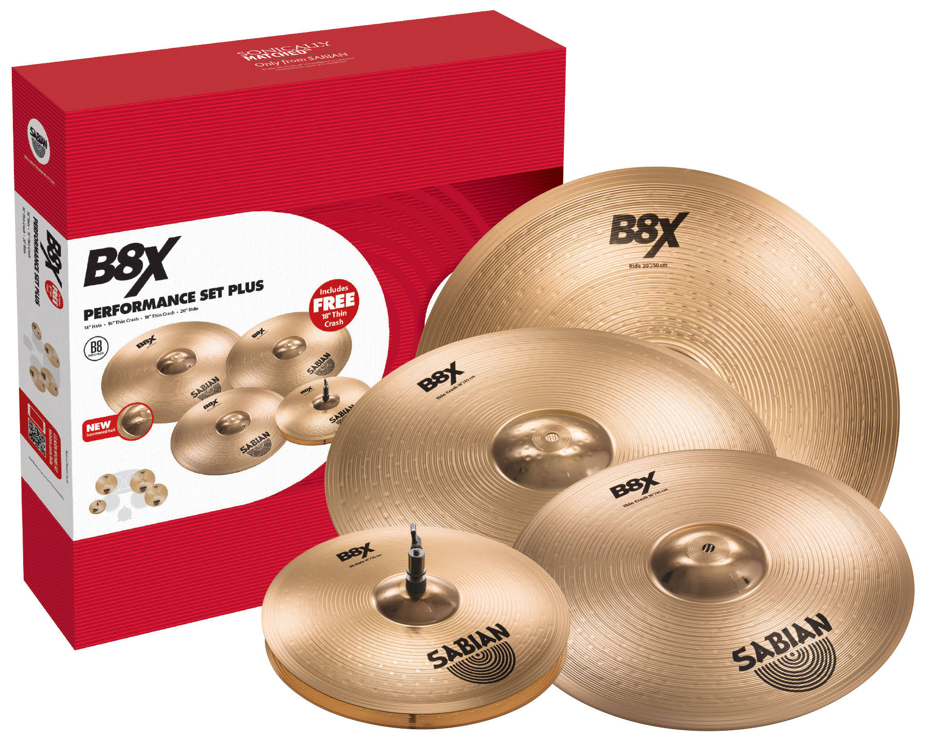 Sabian B8X Performance Cymbal Set Plus