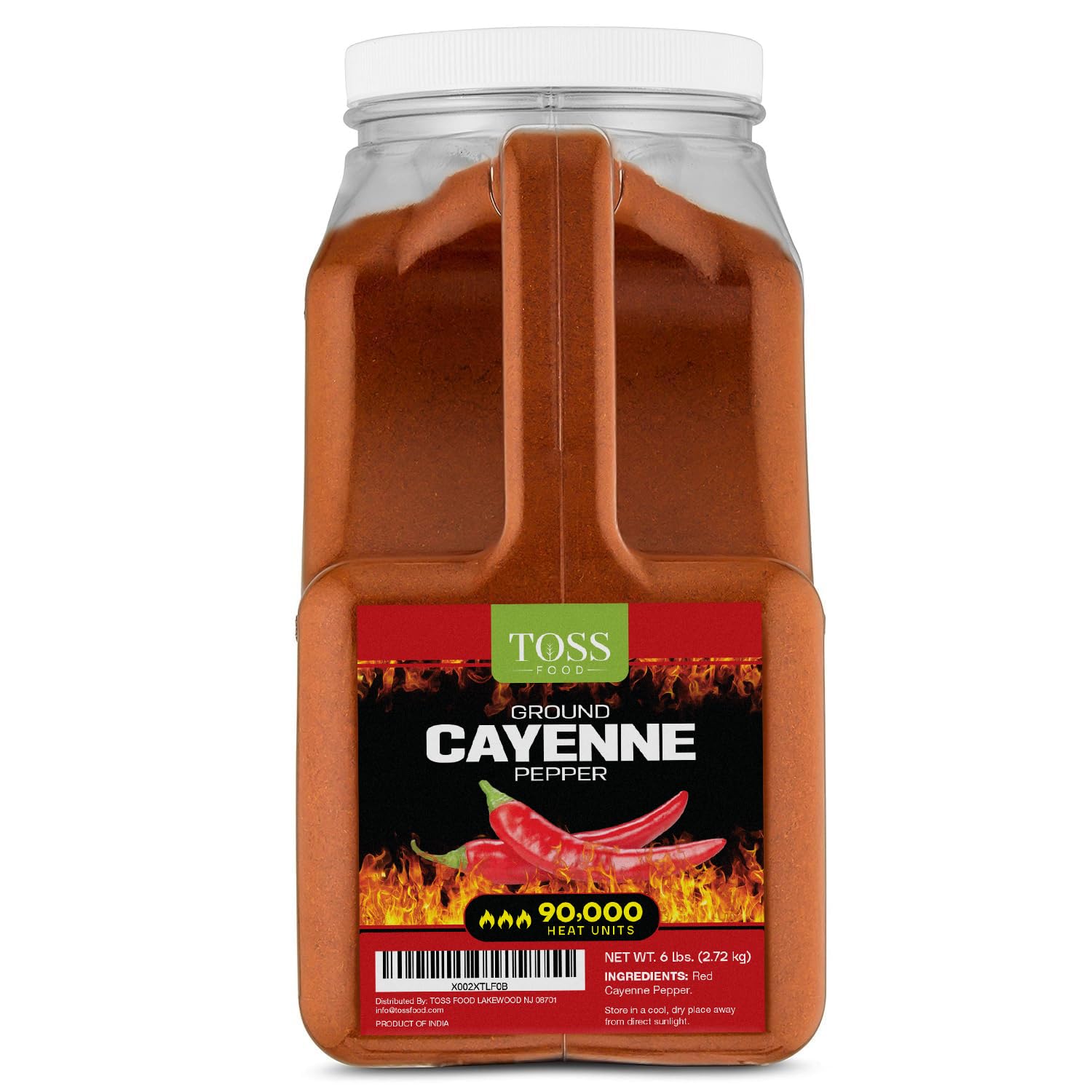 Extreme Hot Cayenne Pepper Powder Bulk 90,000 Heat Units 6 LB, Ground Cayenne Powder Hot Pepper Powder