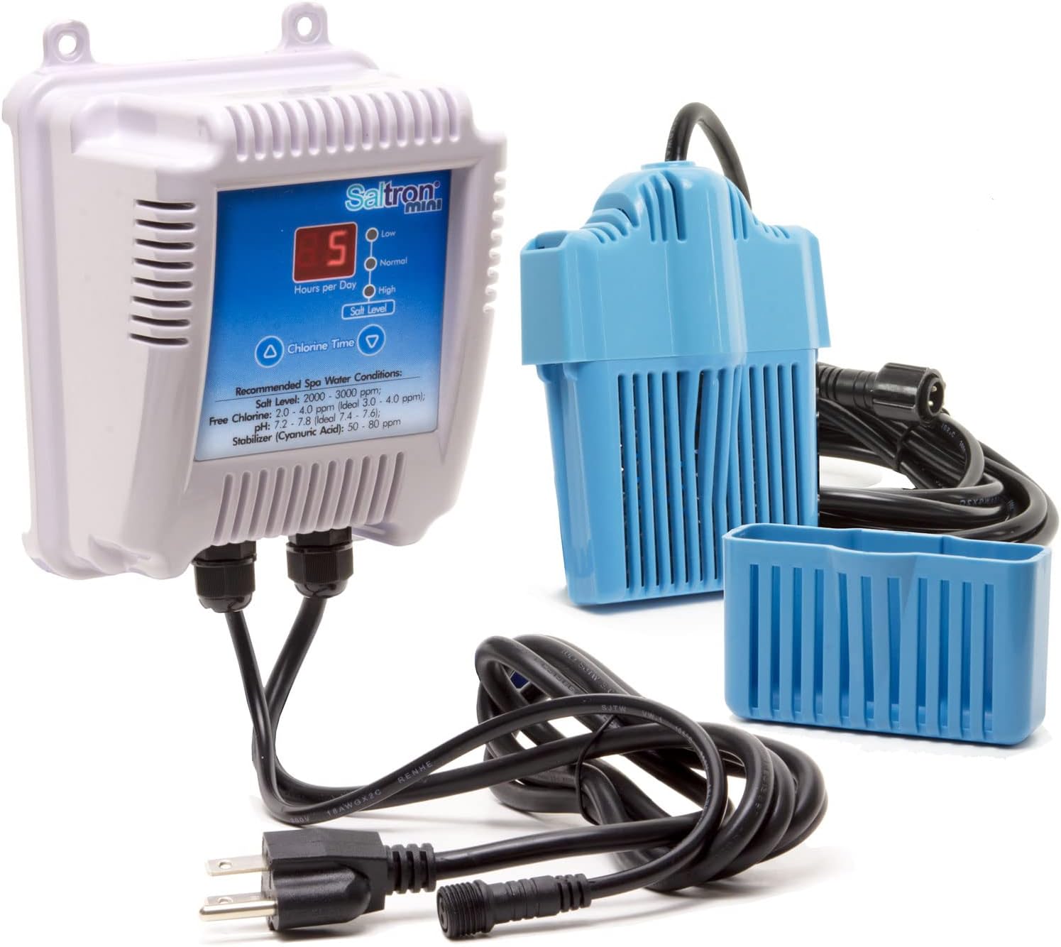Salt System Drop-In Saltwater Chlorine Generator for Hot Tubs & Swim Spas - up to 2000 Gallons