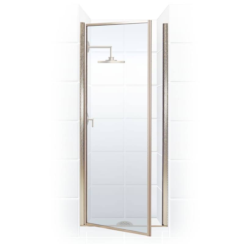 Coastal Shower Doors L30.66-C Legend Series 30x22 x 64x22 Framed Hinge Shower Door with Clear Glass Brushed Nickel Showers Showe