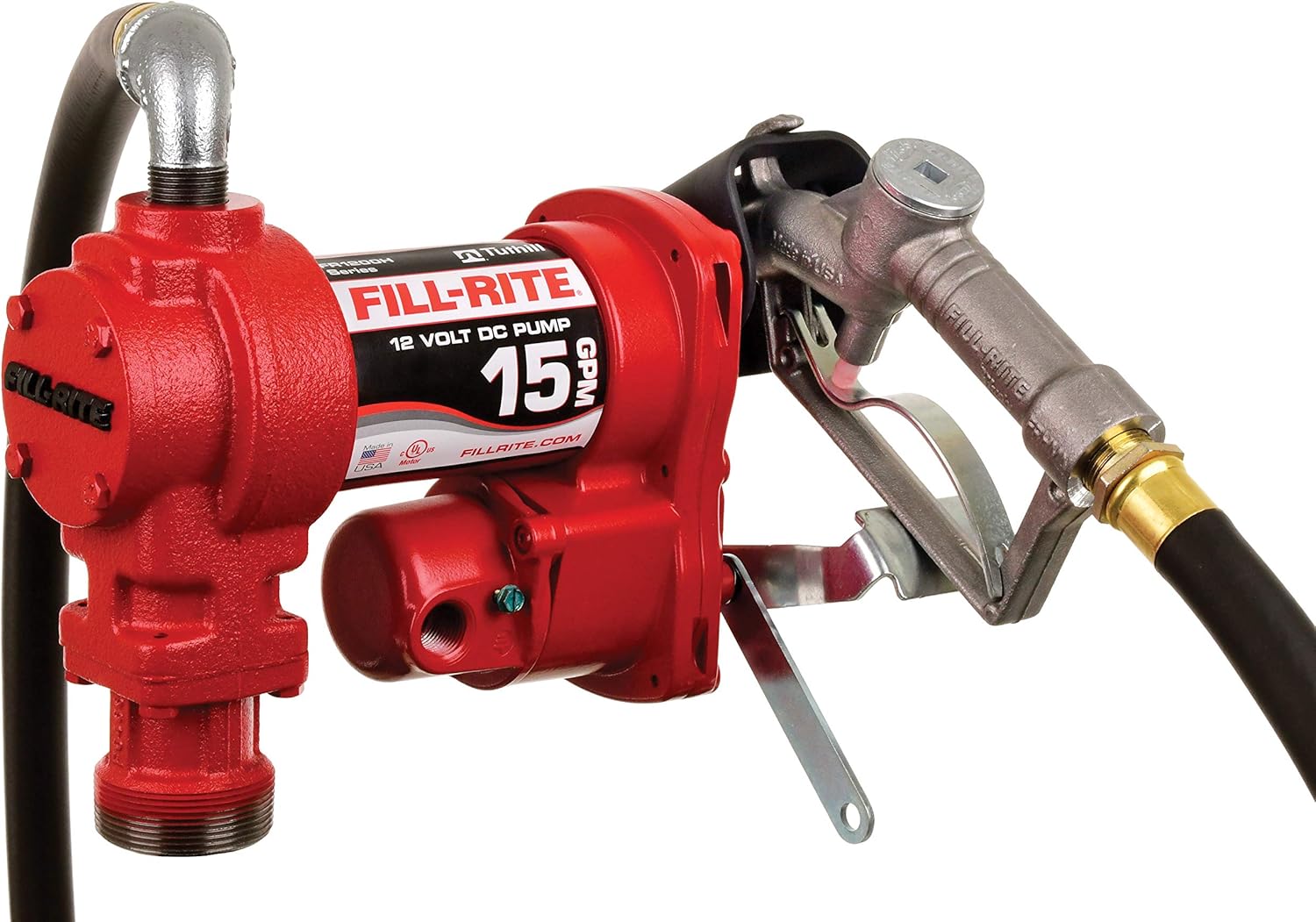 Fill-Rite FR1211H 12V 15 GPM Fuel Transfer Pump w/Standard Mechanical Meter Package (Gallons)