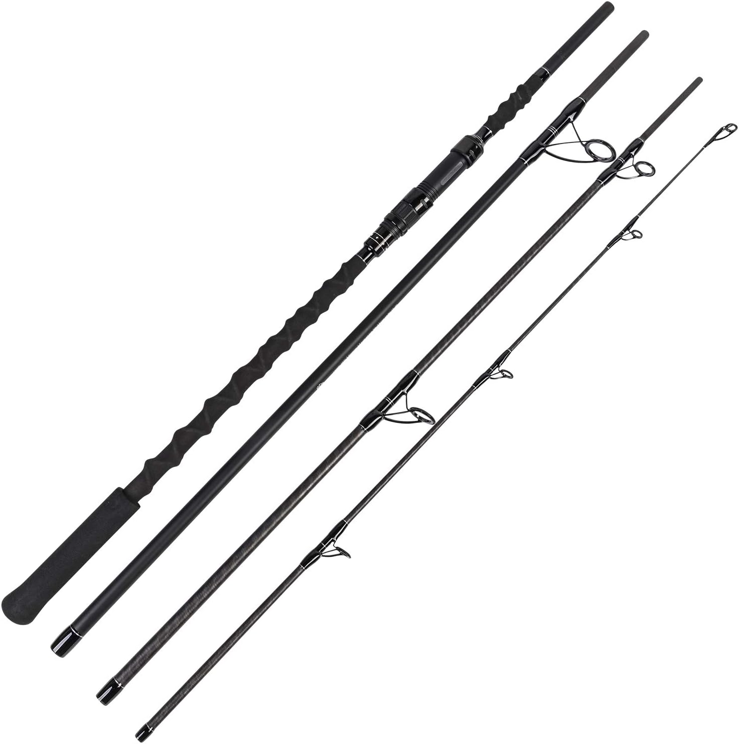Goture Surf Spinning Fishing Rod - 4 Piece Graphite Fishing Rod Portable Carbon Fiber Travel Surf Rod - 9ft,10ft,11ft,12ft Surf Rod