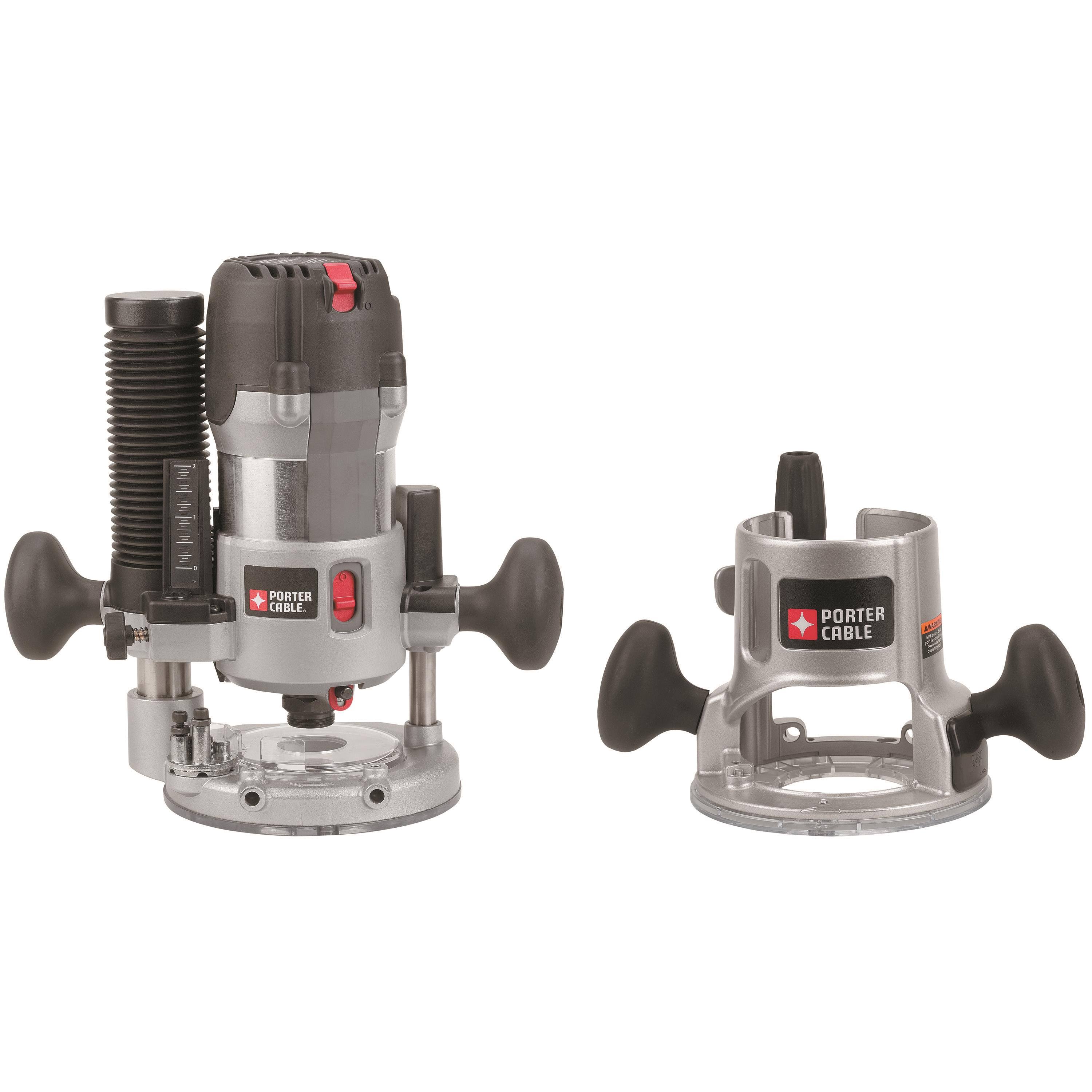 Porter-Cable 893PK Plunge u0026 Fixed Base Router Kit, 2.25 HP