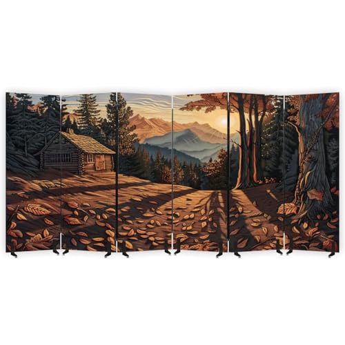3 Panels Freestanding Acoustic Room Divider Greens Vibrant Daybreak Panorama Art Print Soundproof Privacy Screen Folding Sound Absorbing Partition
