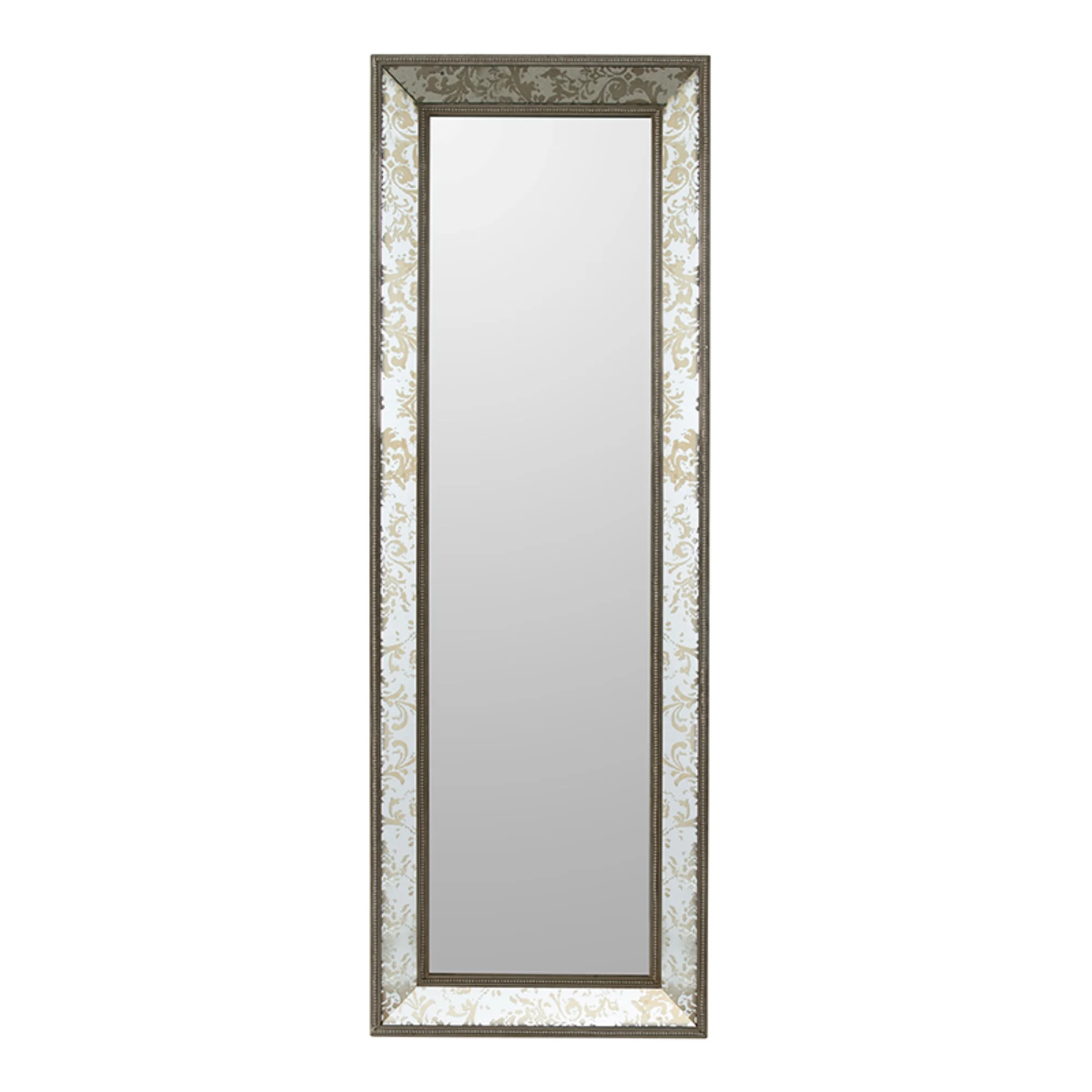 CC Home Furnishings Antique Style Rectangular Floor Mirror - 6' - Gold