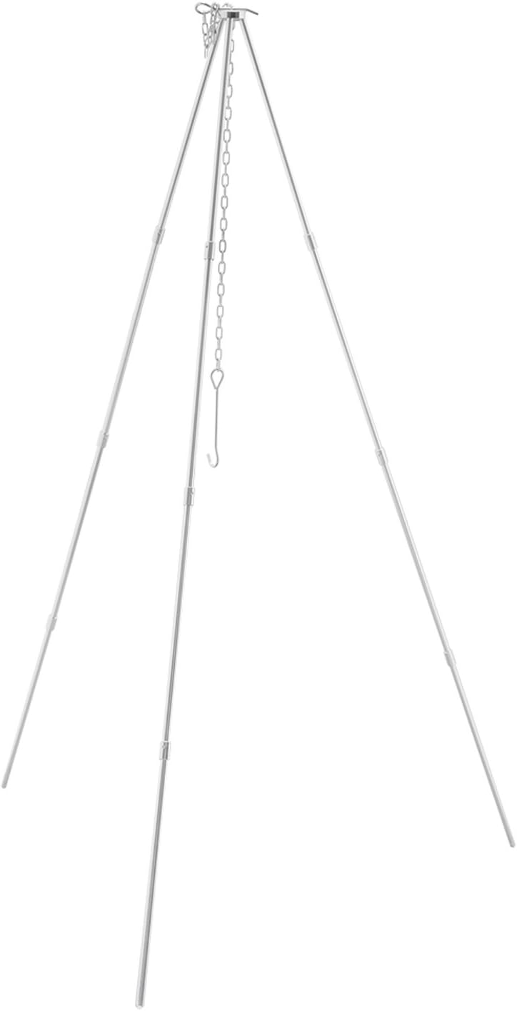 Solo Stove Tripod Camping Accessories Compact Lightweight Aluminum Tripod w/ Adjustable Hang Chain, Perfect for Titan and Campfire Portable Stove