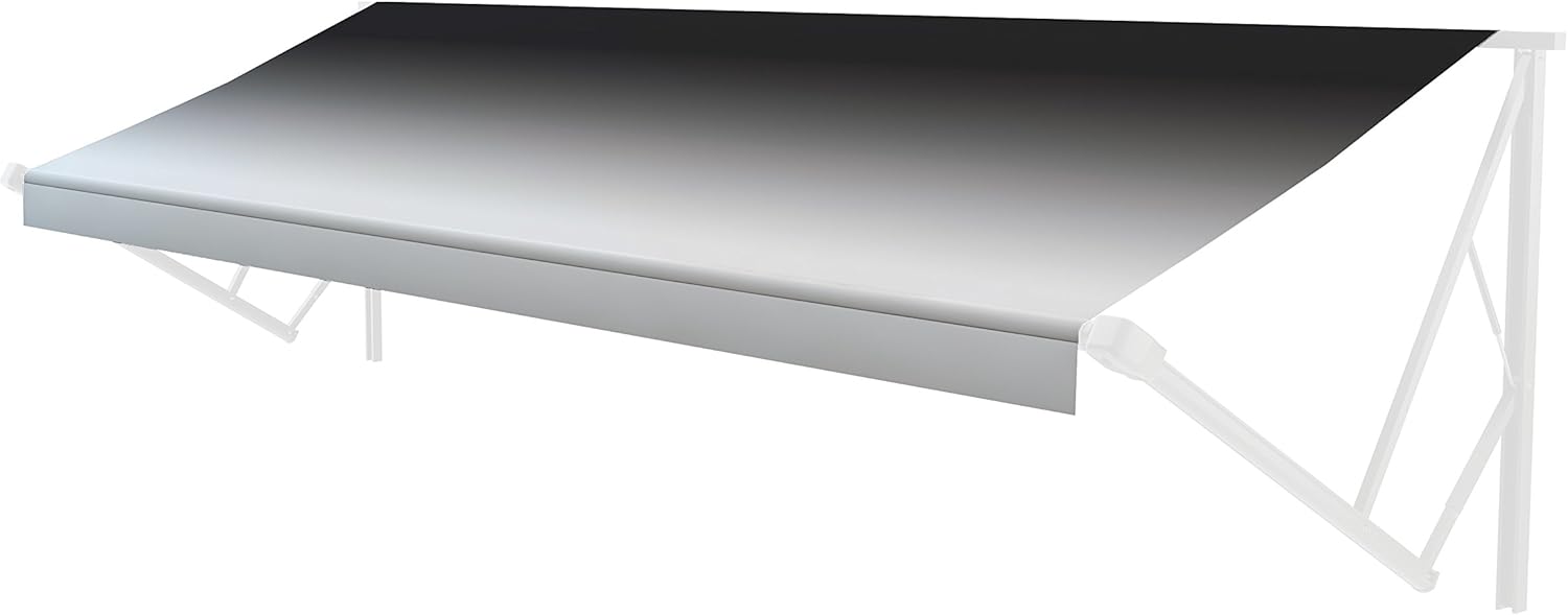 Solera Universal Fit Heavy-Duty Vinyl RV Patio Awning Replacement Fabric Black Fade 14' Awning (13'4" Fabric)