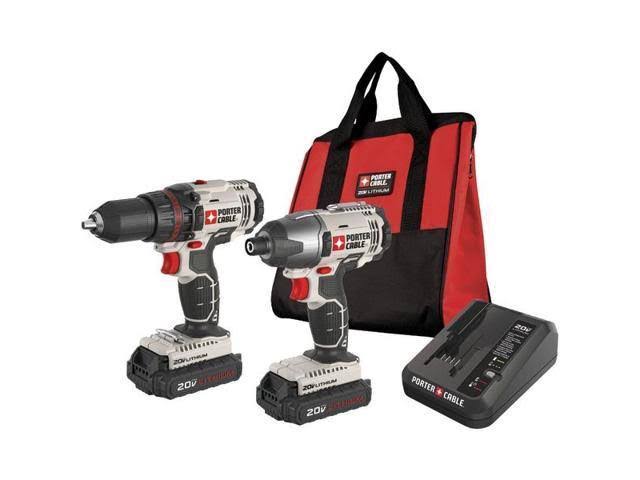 Porter-Cable 20V Li-Ion DRILL/IMPACT- Part #PCCK604L2