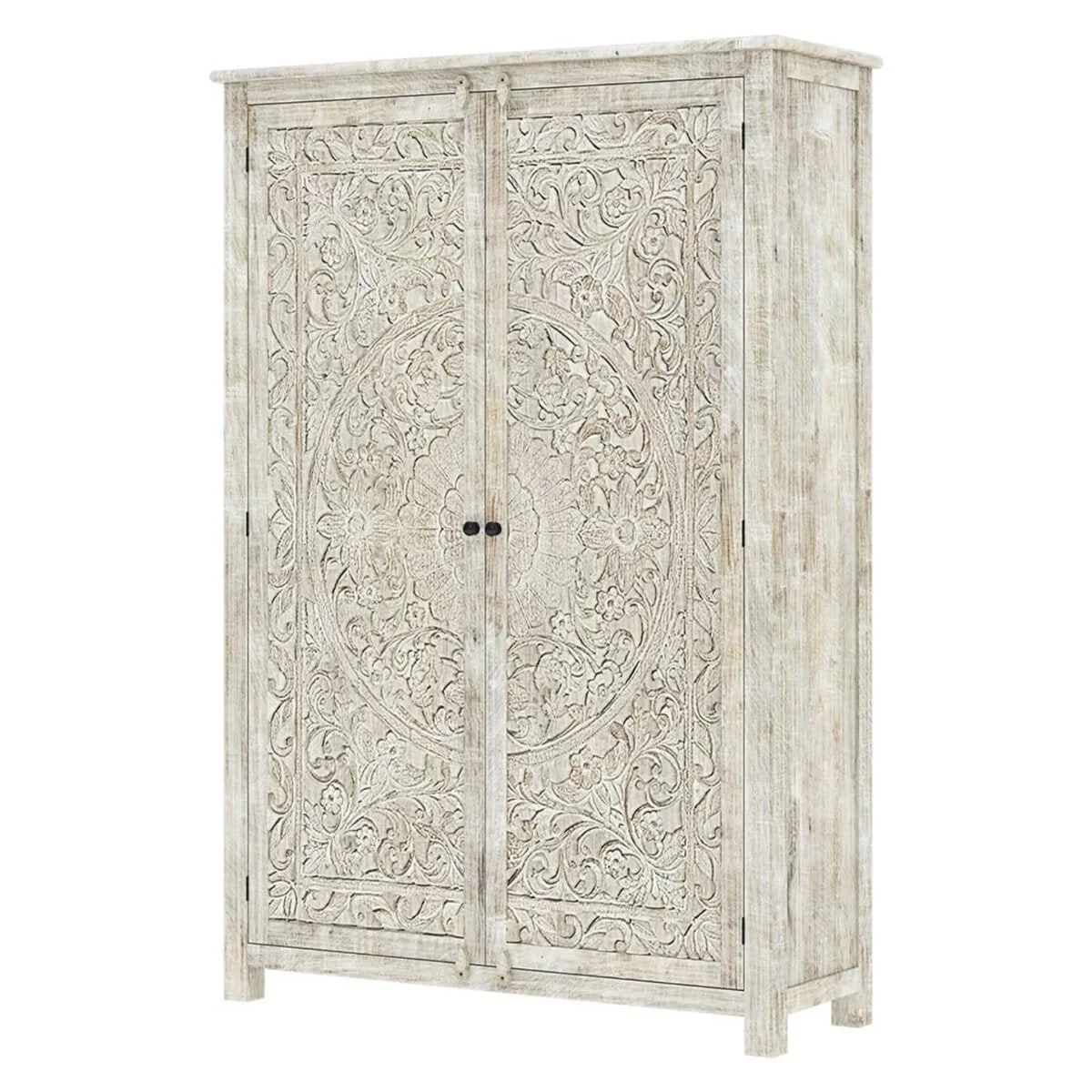 Vintage Carved Wooden Wardrobe/Cabinet/Armoire