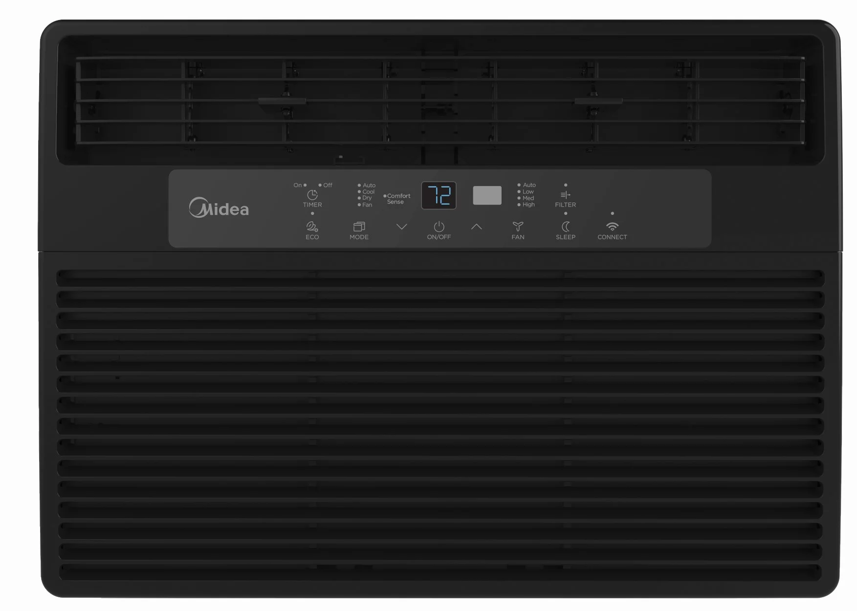 Midea 10,000 BTU 115V Smart Window Air Conditioner with Comfort Sense Remote, Black, MAW10S1WBL