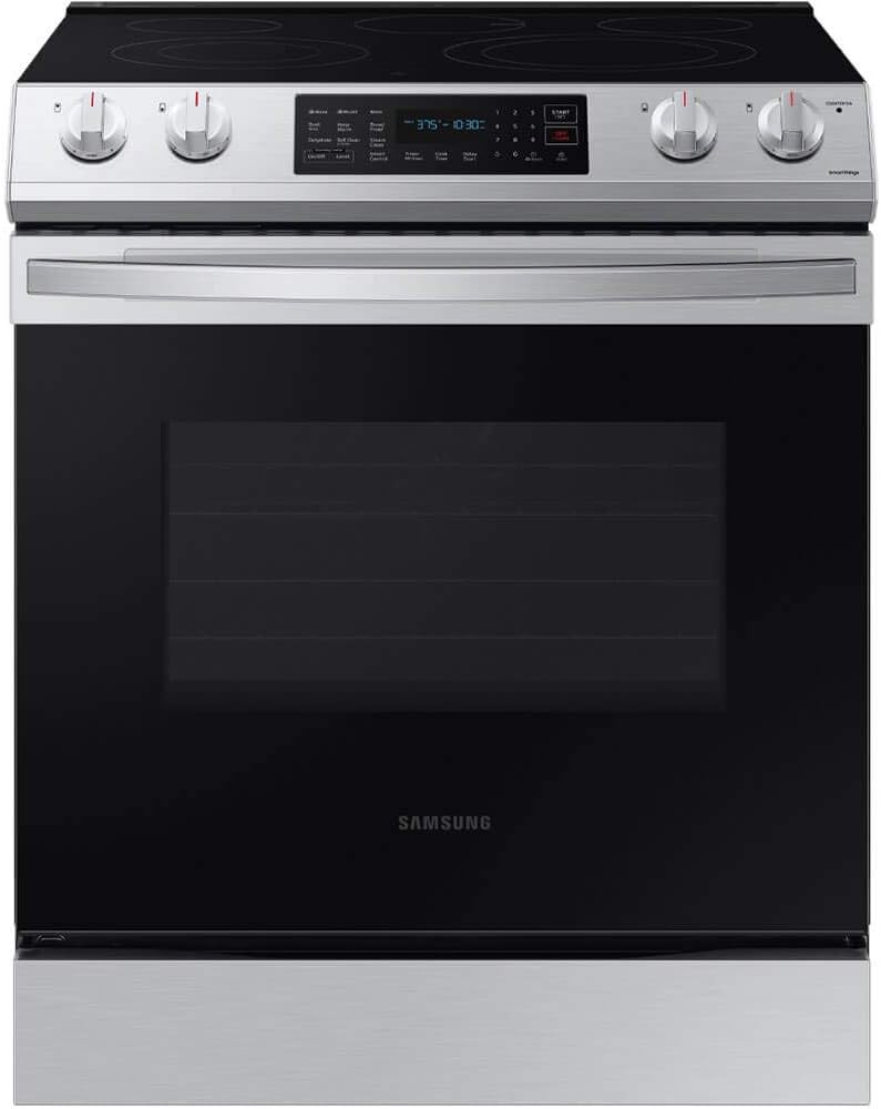 SAMSUNG NE63T8311SS 6.3 cu ft. Smart Slide-in Electric Range with Convection in Stainless Steel