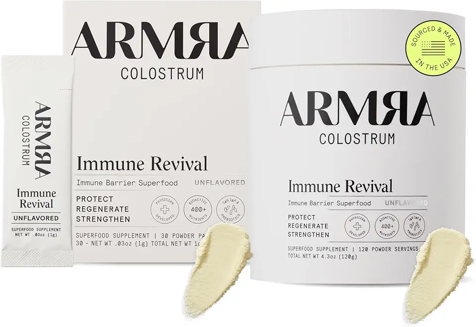 ARMRA Colostrum™ Premium Powder, Grass Fed, Gut Health Bloating Immunity Skin & Hair, Contains 400+ Bioactive Nutrients, Keto