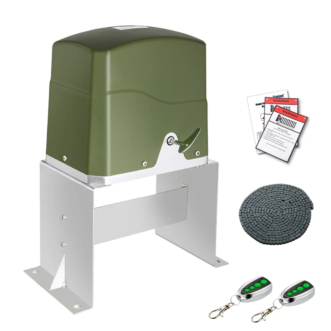 TOPENS CK700 Automatic Sliding Gate Opener Chain Drive Electric Gate Motor for Heavy Driveway Slide Gates Up to 1600 Pounds