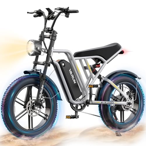 VARUN Electric Bike Peak 750W - 65+ Miles Long Range Electric Bike for Adults - Reaches 25MPH, 48V 13Ah Battery, Full Suspension
