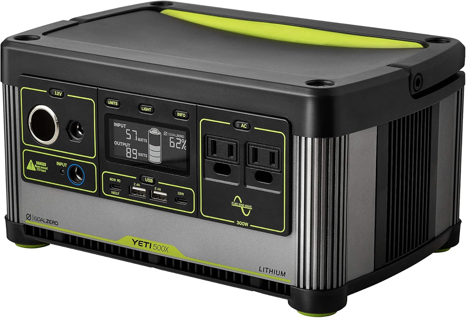 Goal Zero Yeti 500X Portable Power Station, 505Wh Portable Lithium Battery Emergency Power Station, Outdoor Solar Generator