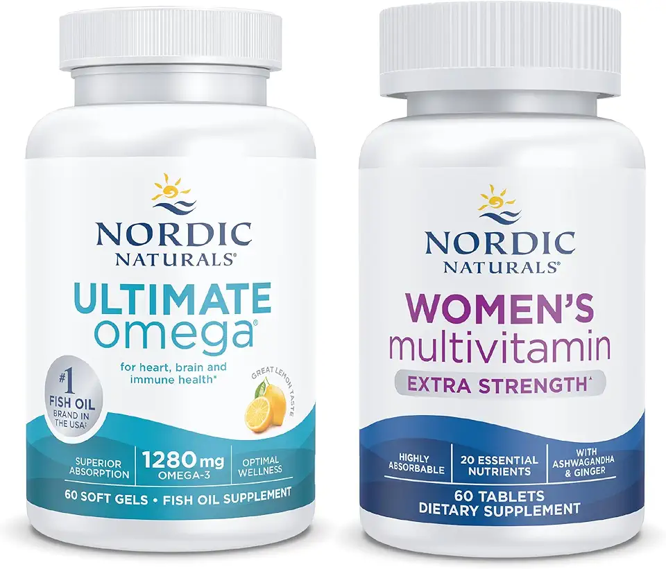 Nordic Naturals Starter Pack - Women's Multivitamin Extra Strength, Ultimate Omega - Kansas Nuitrition - HNZSDS